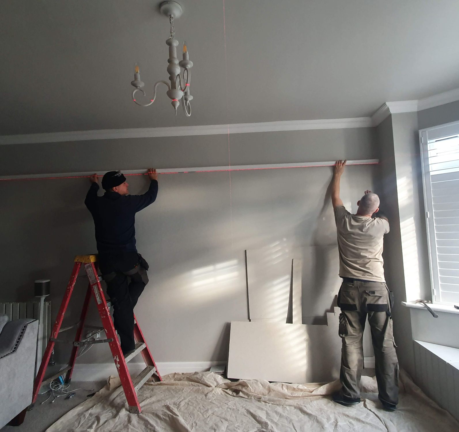 Steel beam installation